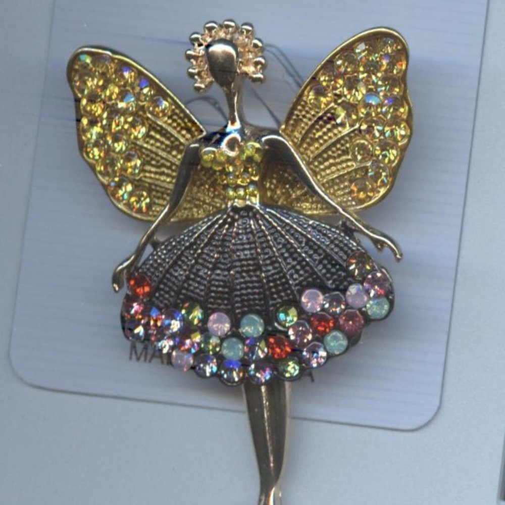 Brand new on card, Betsey Johnston Fairy Brooch or Pendant